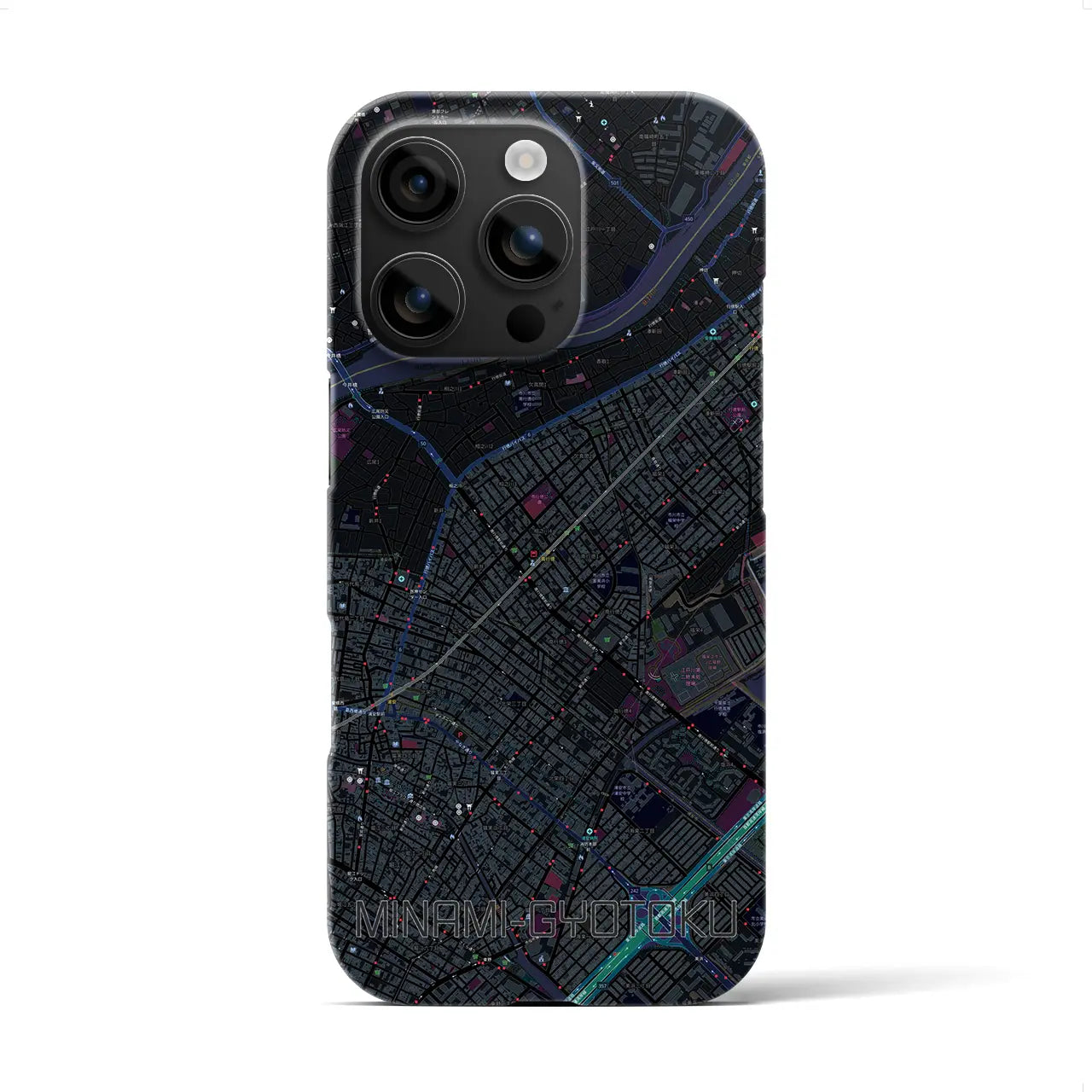 【南行徳(千葉県)】地図柄iPhoneケース(バックカバータイプ)