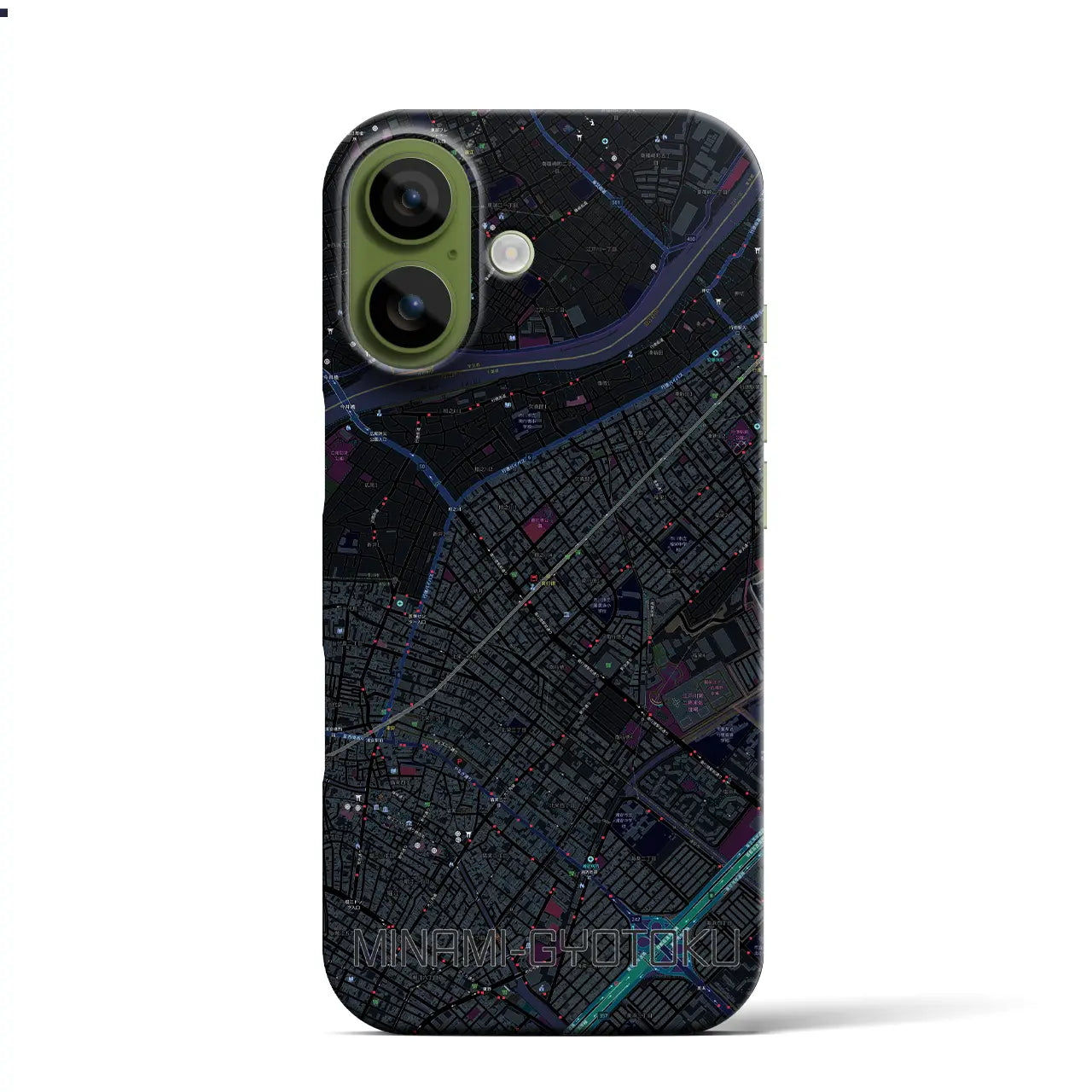 【南行徳(千葉県)】地図柄iPhoneケース(バックカバータイプ)