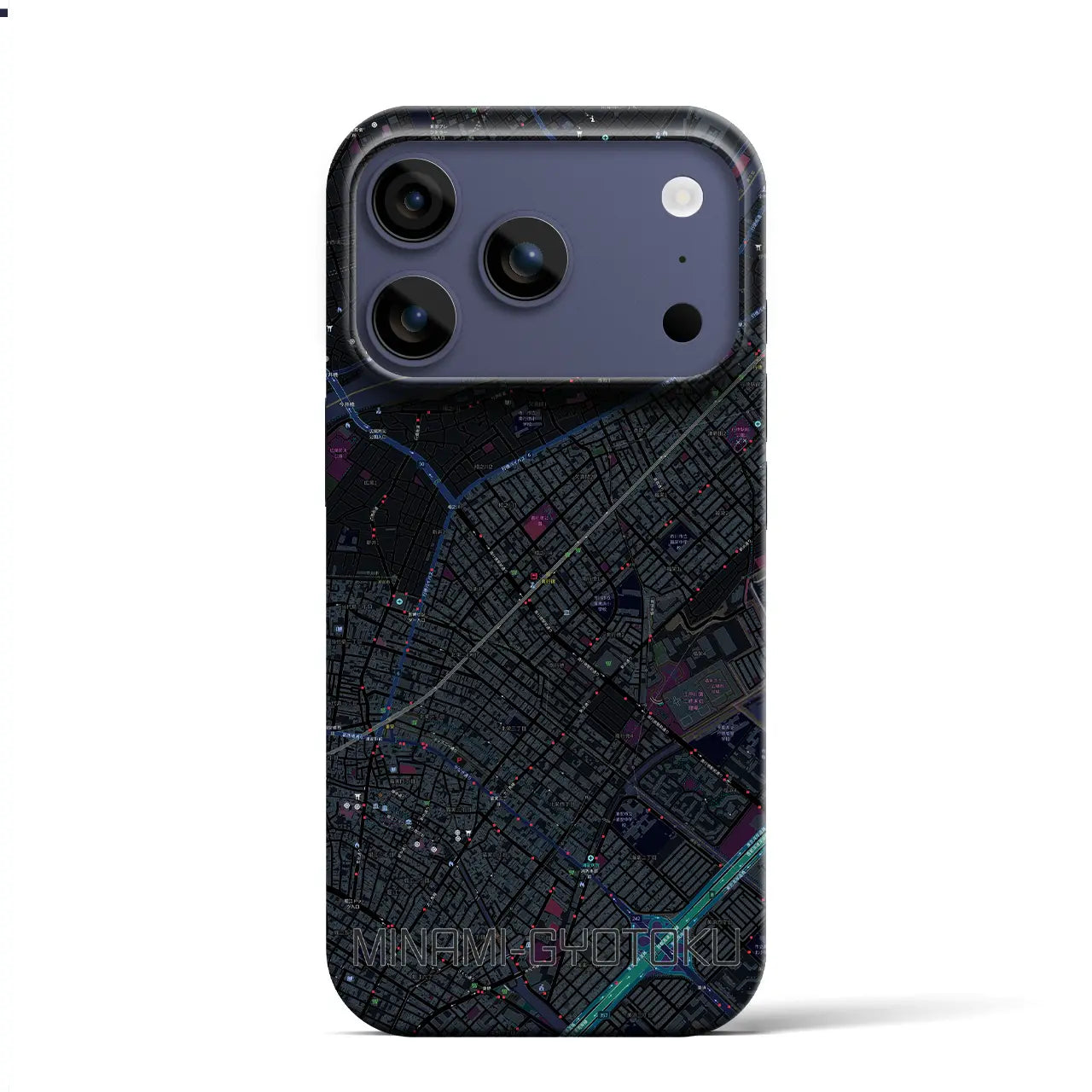 【南行徳(千葉県)】地図柄iPhoneケース(バックカバータイプ)