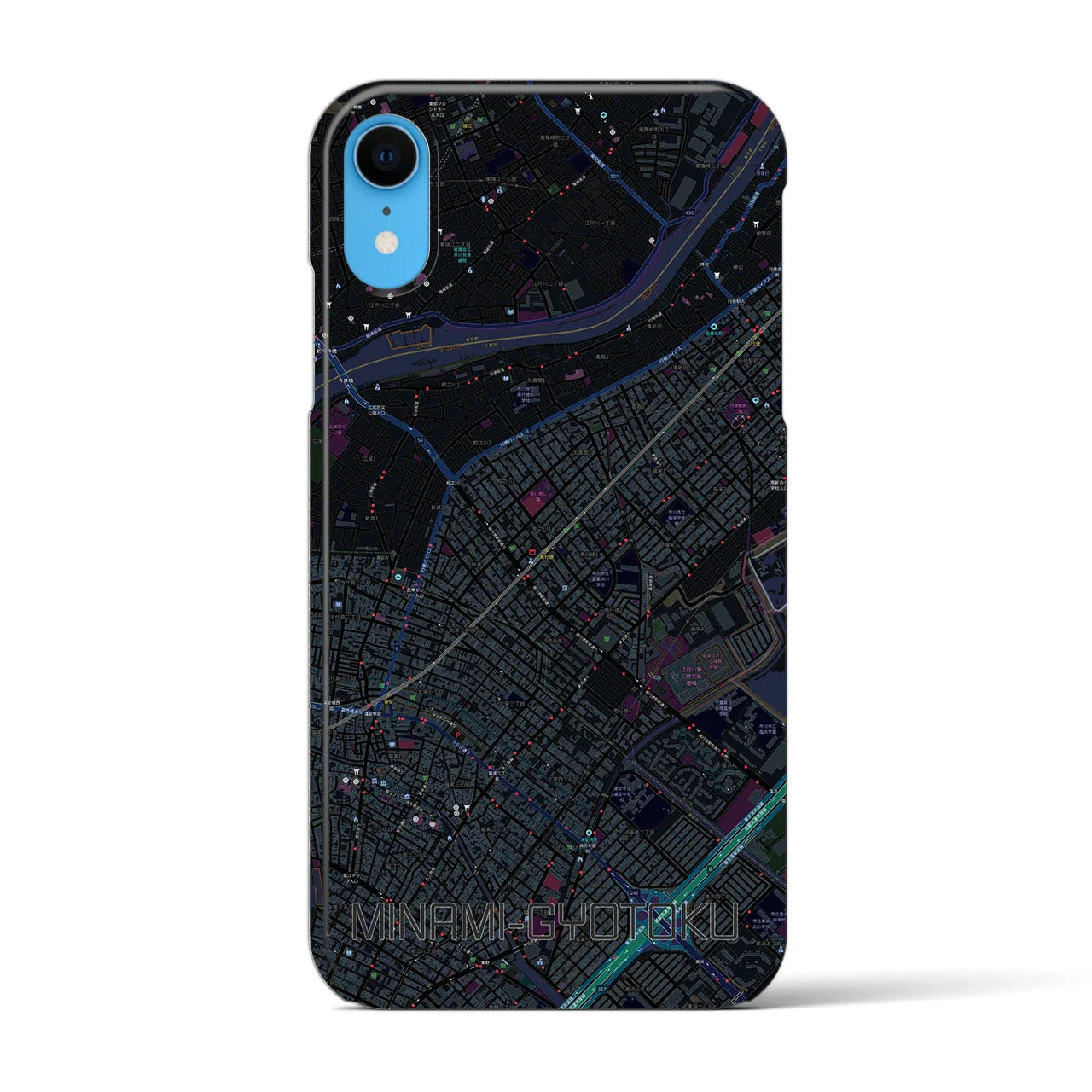 【南行徳(千葉県)】地図柄iPhoneケース(バックカバータイプ)