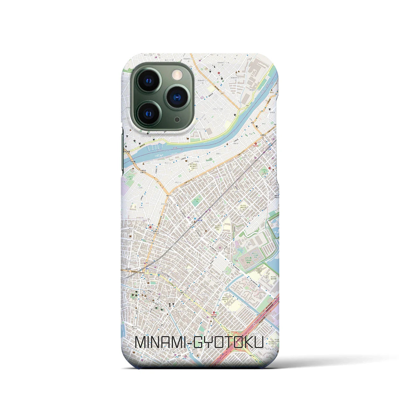 【南行徳(千葉県)】地図柄iPhoneケース(バックカバータイプ)