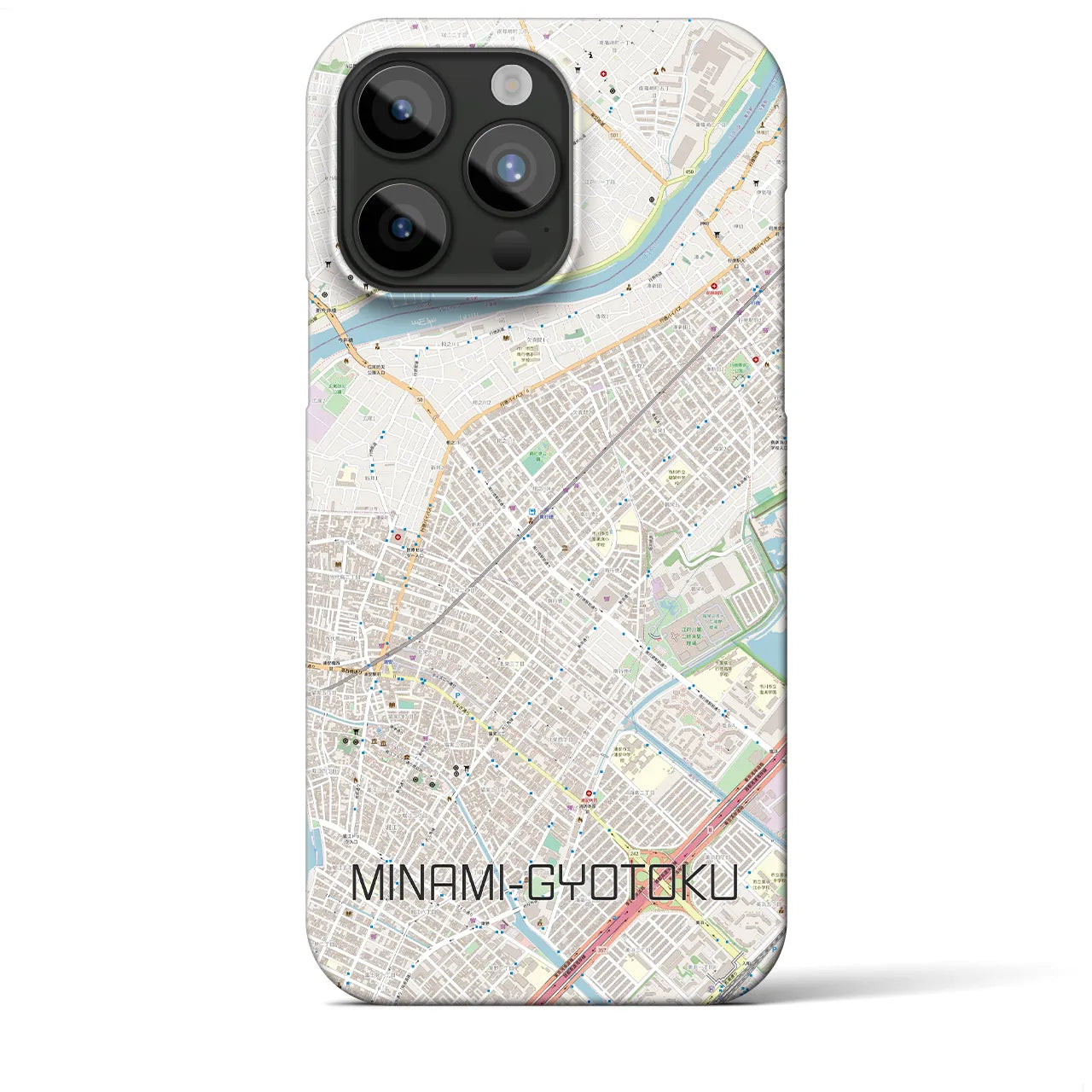 【南行徳(千葉県)】地図柄iPhoneケース(バックカバータイプ)