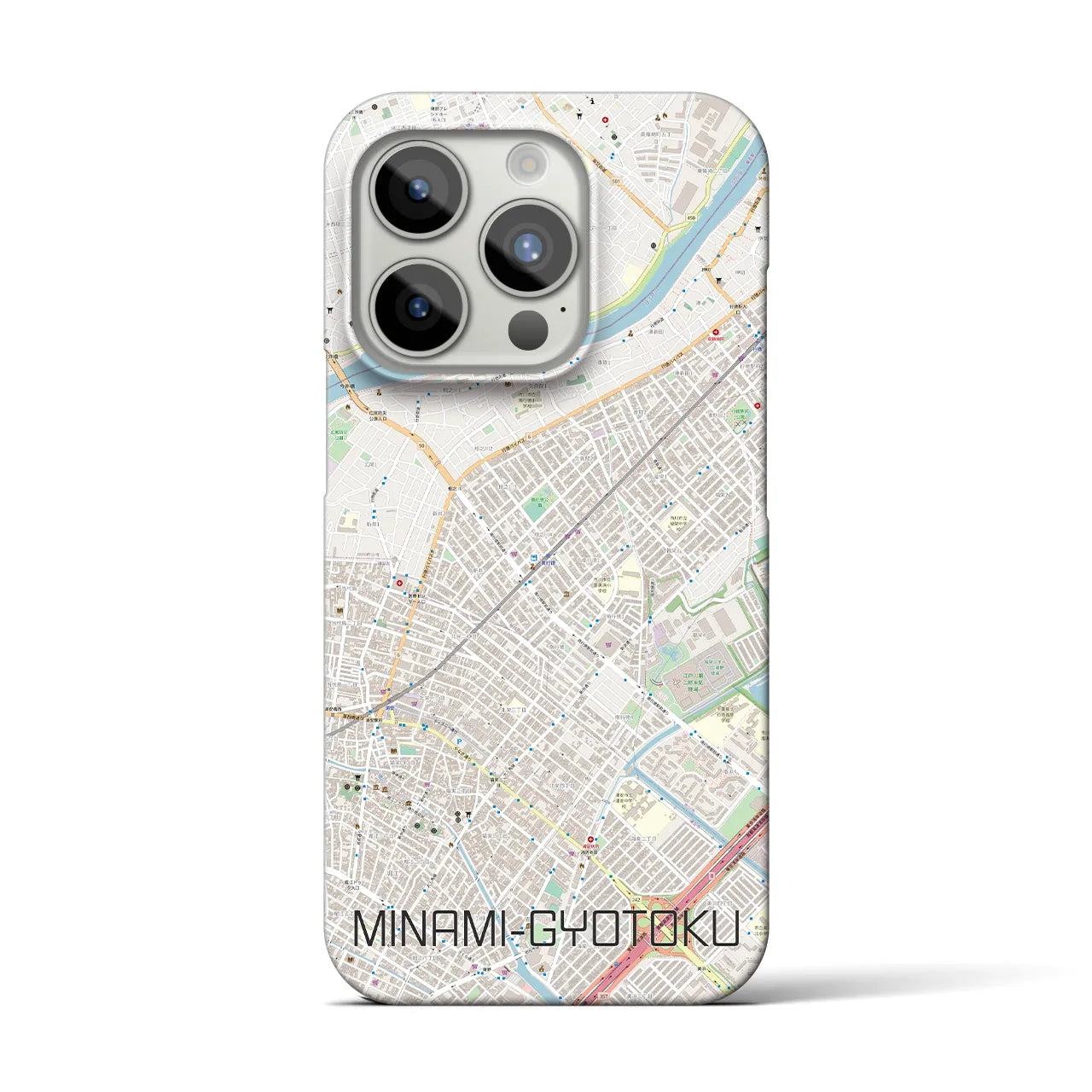 【南行徳(千葉県)】地図柄iPhoneケース(バックカバータイプ)