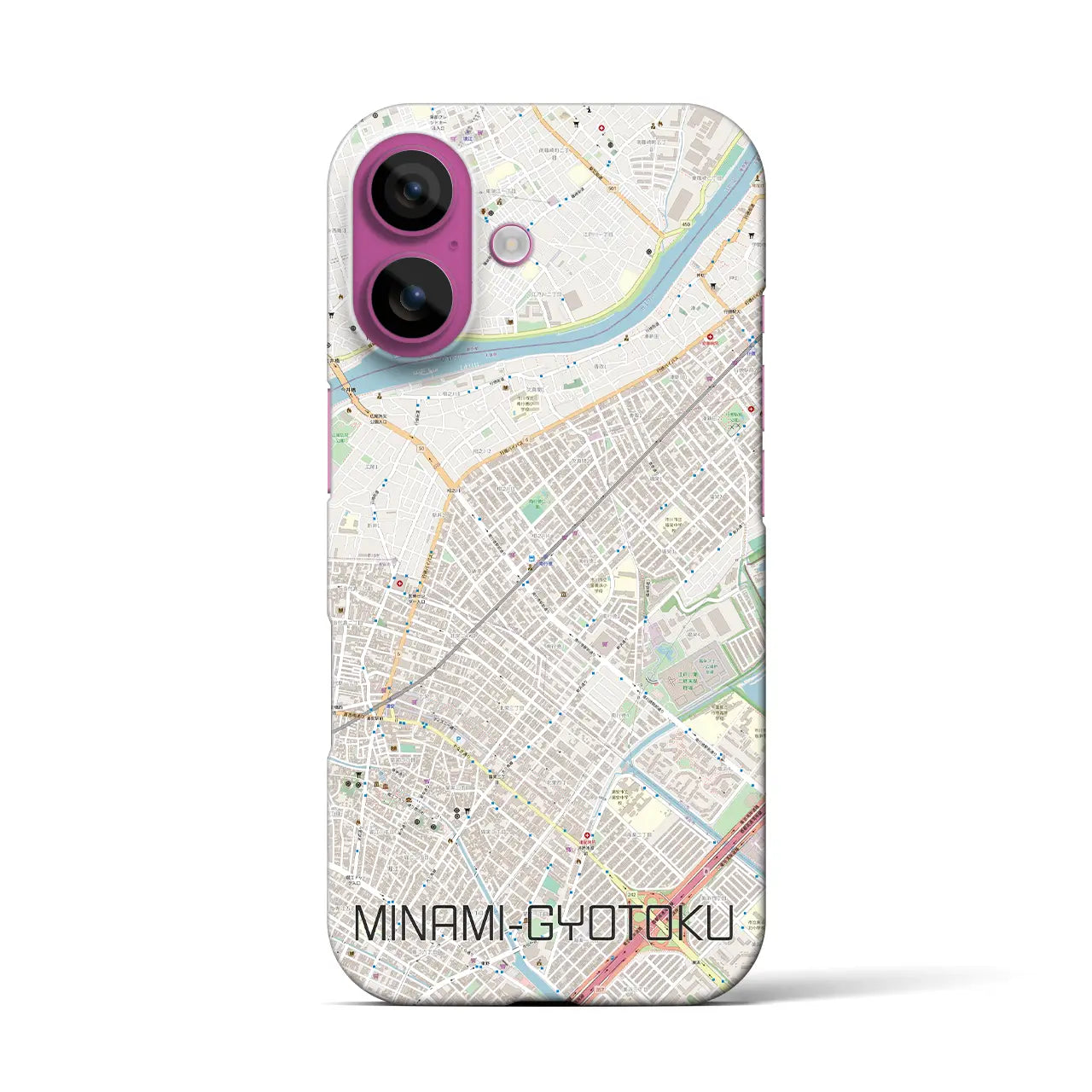 【南行徳(千葉県)】地図柄iPhoneケース(バックカバータイプ)