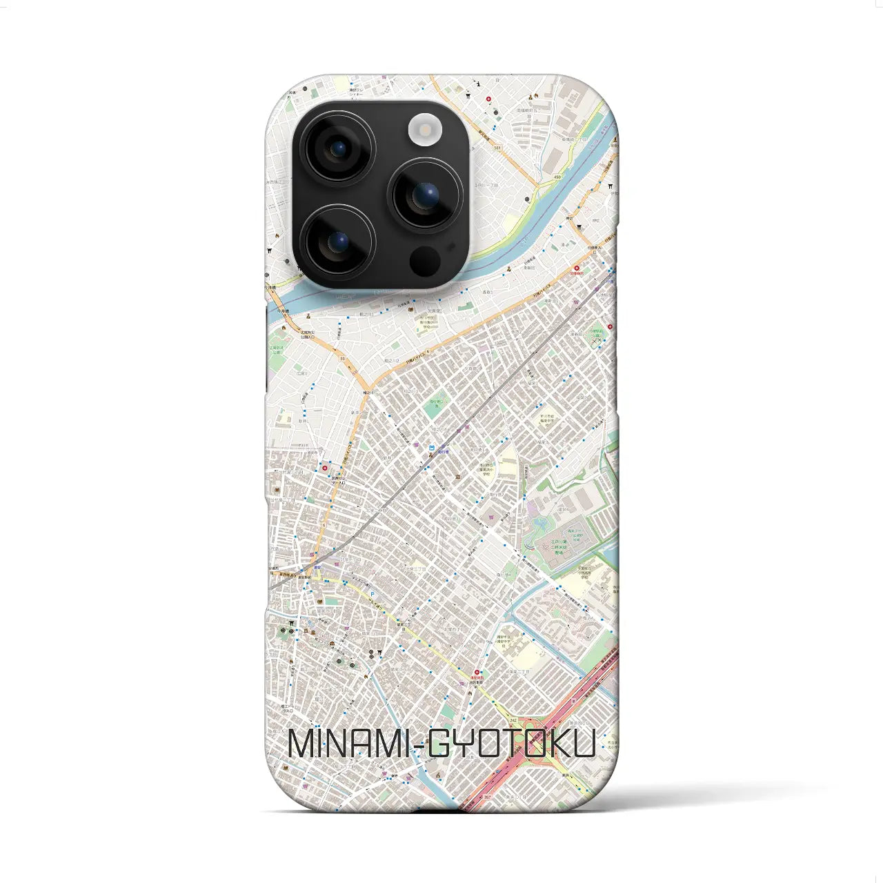 【南行徳(千葉県)】地図柄iPhoneケース(バックカバータイプ)