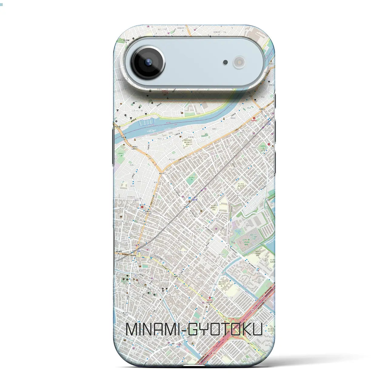 【南行徳(千葉県)】地図柄iPhoneケース(バックカバータイプ)