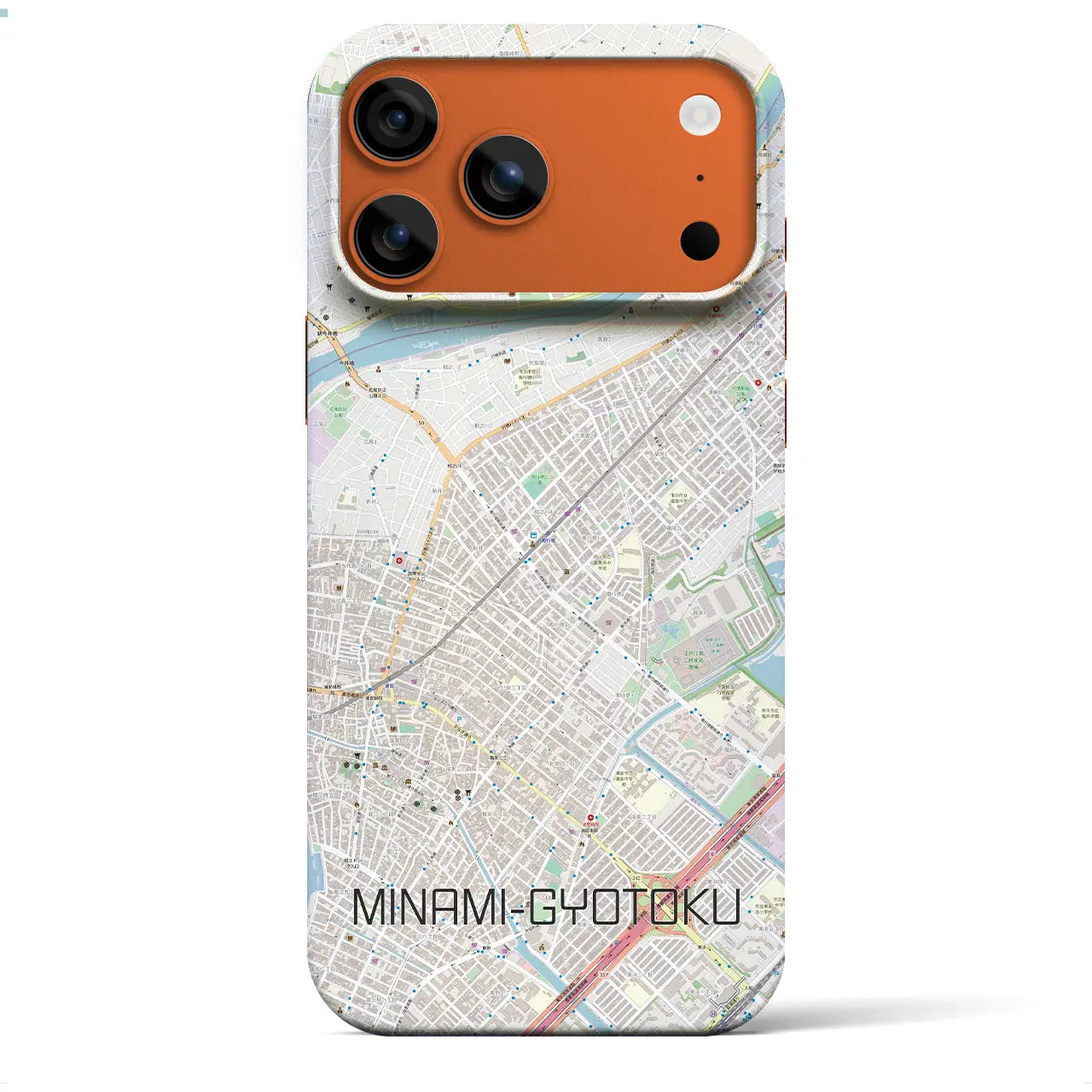 【南行徳(千葉県)】地図柄iPhoneケース(バックカバータイプ)ナチュラル・iPhone 17 Pro Max 用