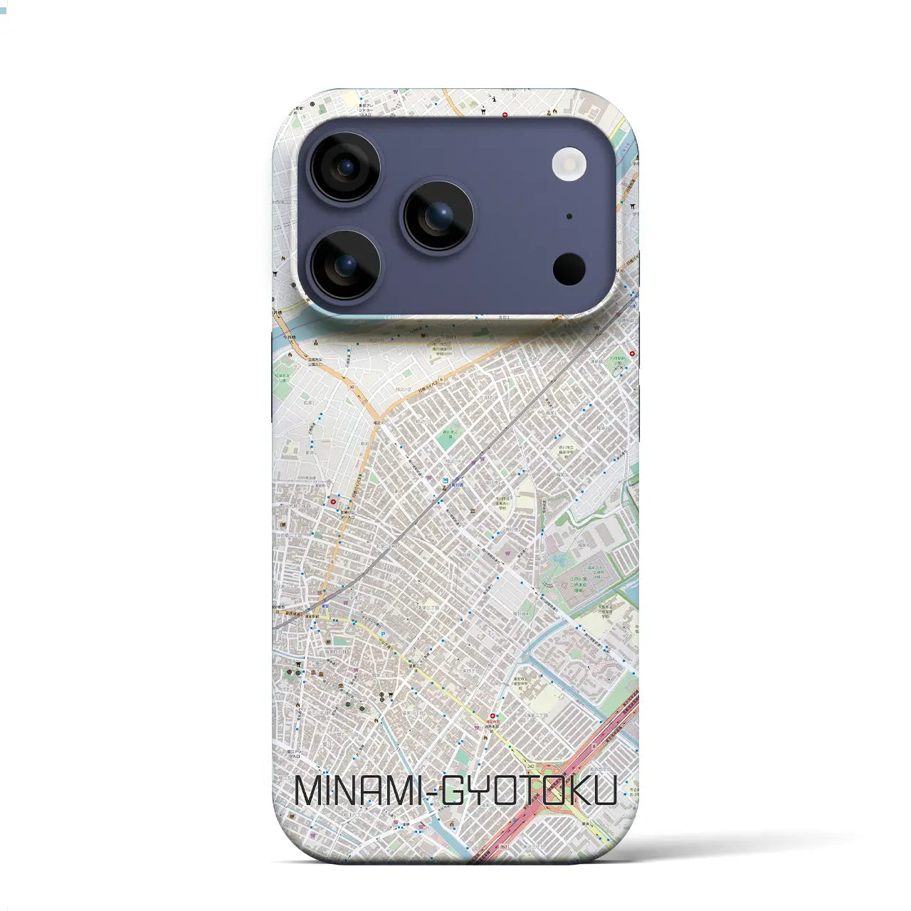 【南行徳(千葉県)】地図柄iPhoneケース(バックカバータイプ)