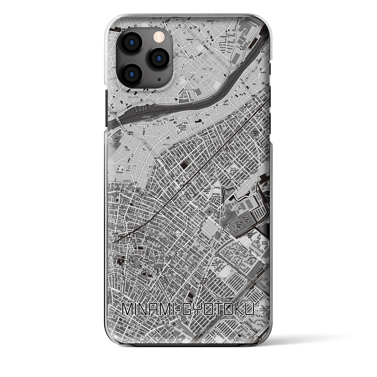 【南行徳(千葉県)】地図柄iPhoneケース(クリアタイプ)