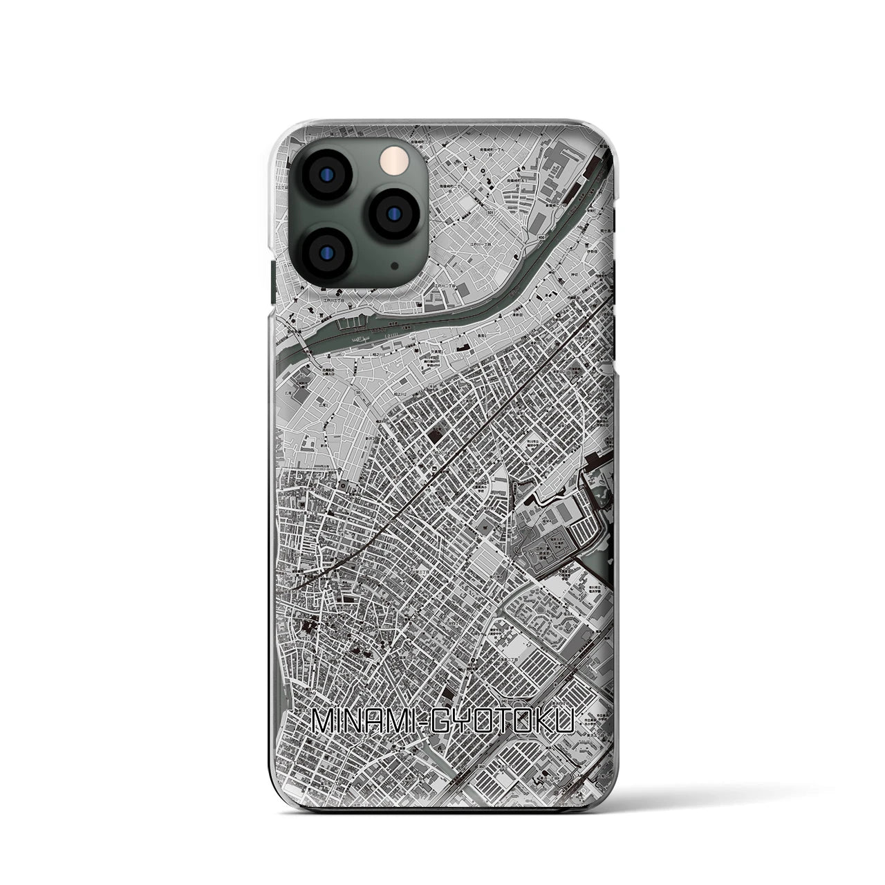 【南行徳(千葉県)】地図柄iPhoneケース(クリアタイプ)