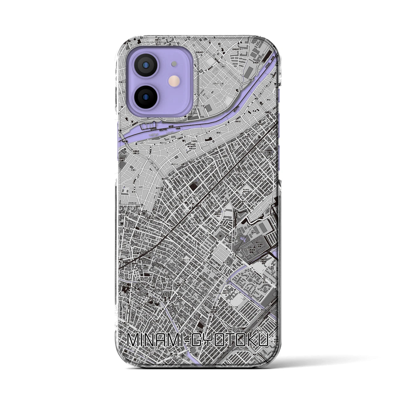 【南行徳(千葉県)】地図柄iPhoneケース(クリアタイプ)