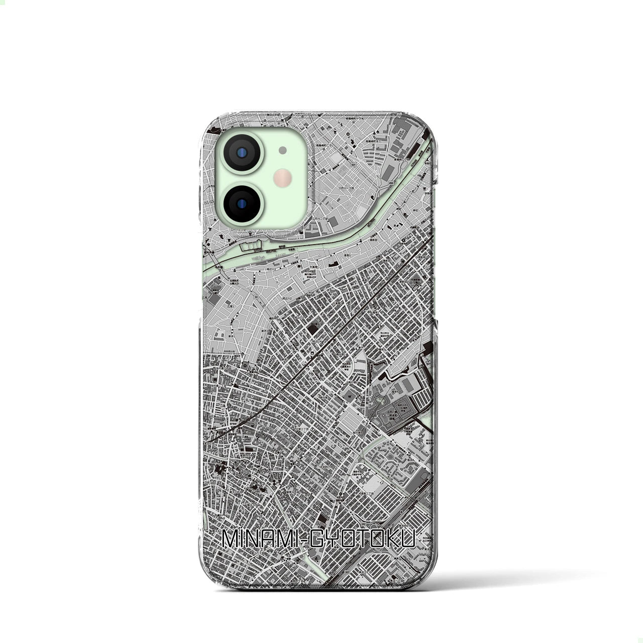 【南行徳(千葉県)】地図柄iPhoneケース(クリアタイプ)