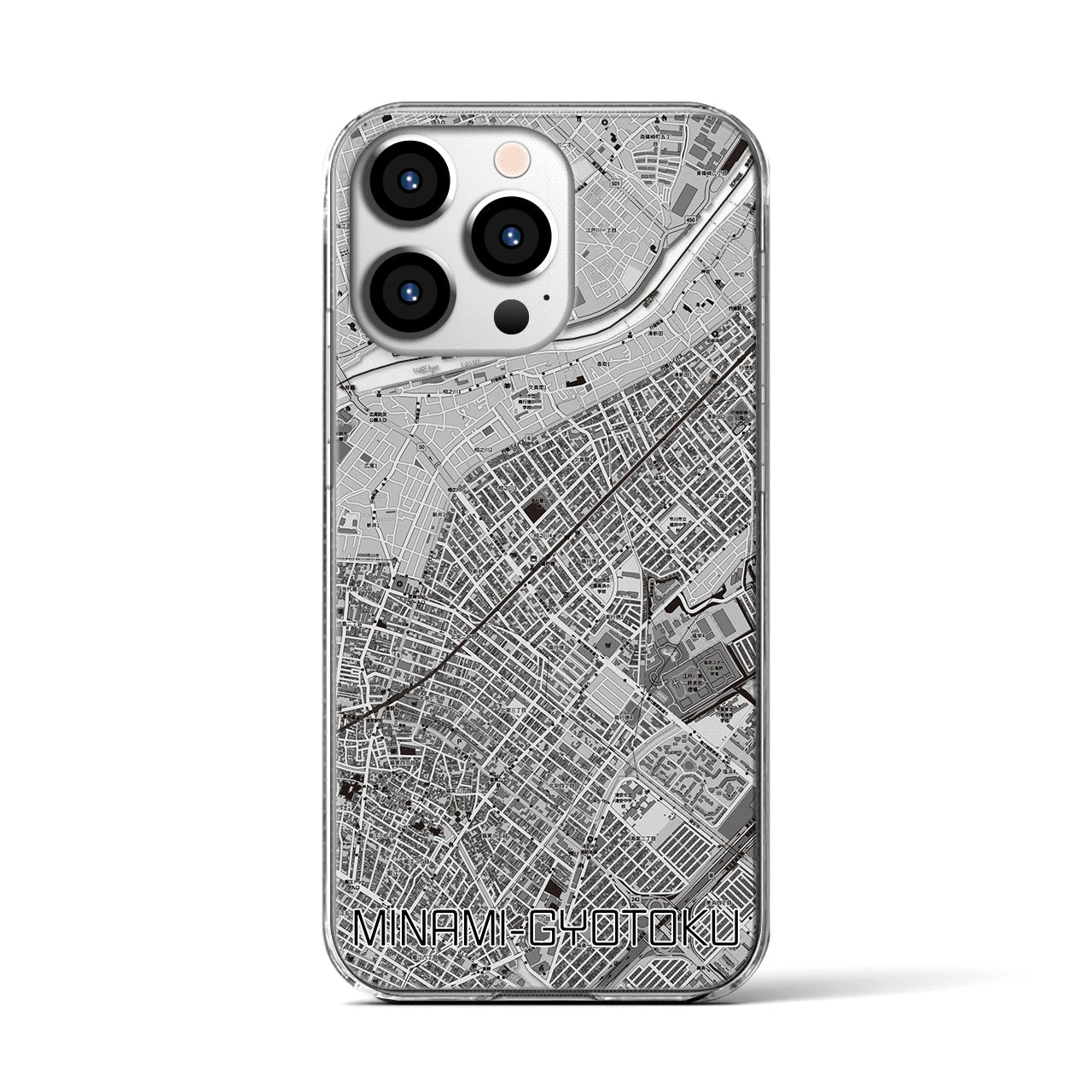 【南行徳(千葉県)】地図柄iPhoneケース(クリアタイプ)