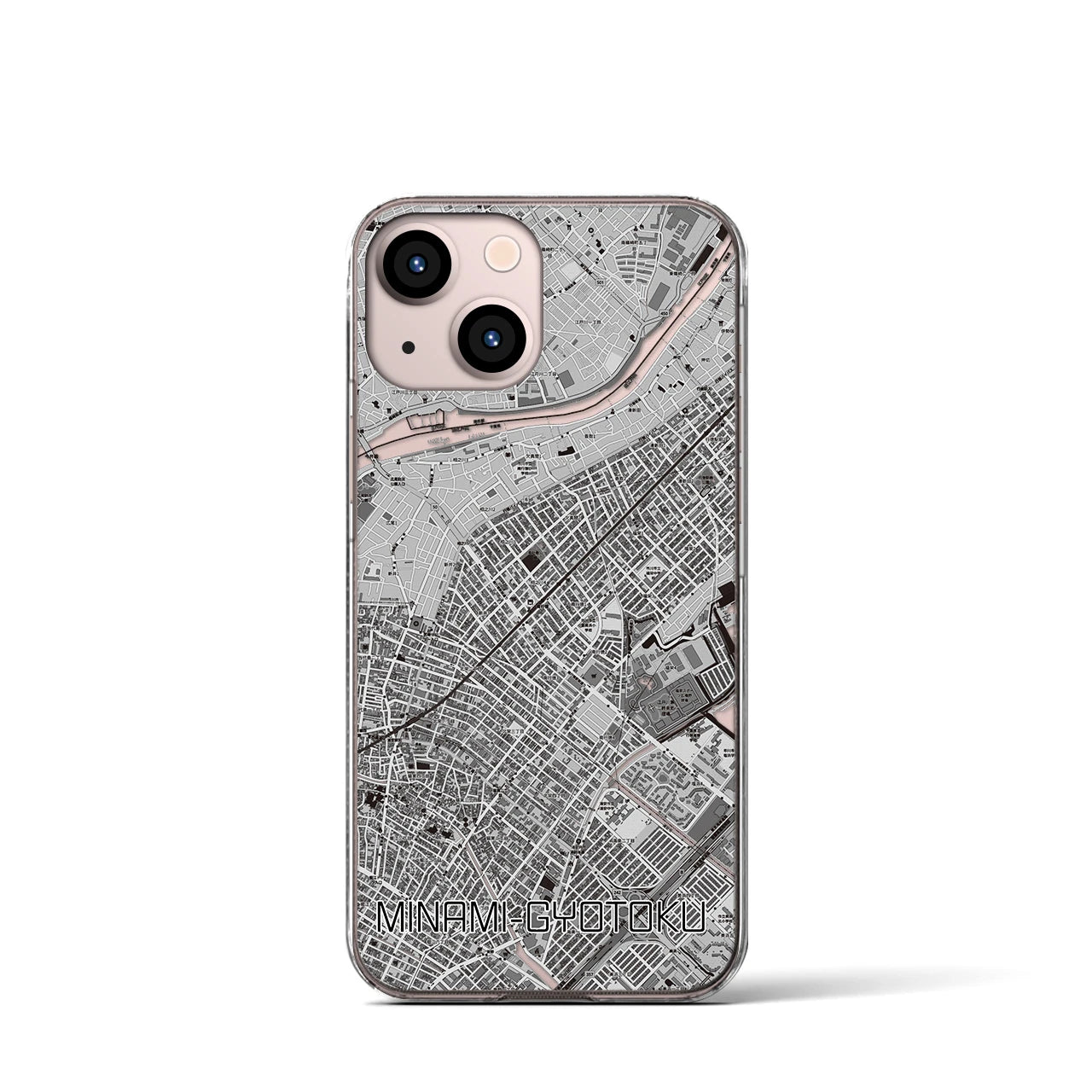 【南行徳(千葉県)】地図柄iPhoneケース(クリアタイプ)