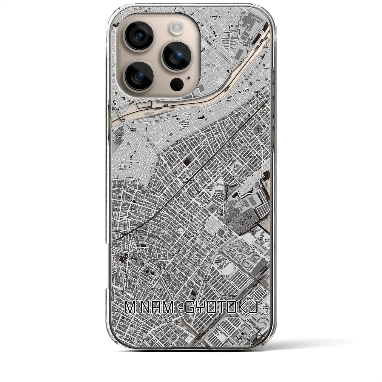 【南行徳(千葉県)】地図柄iPhoneケース(クリアタイプ)