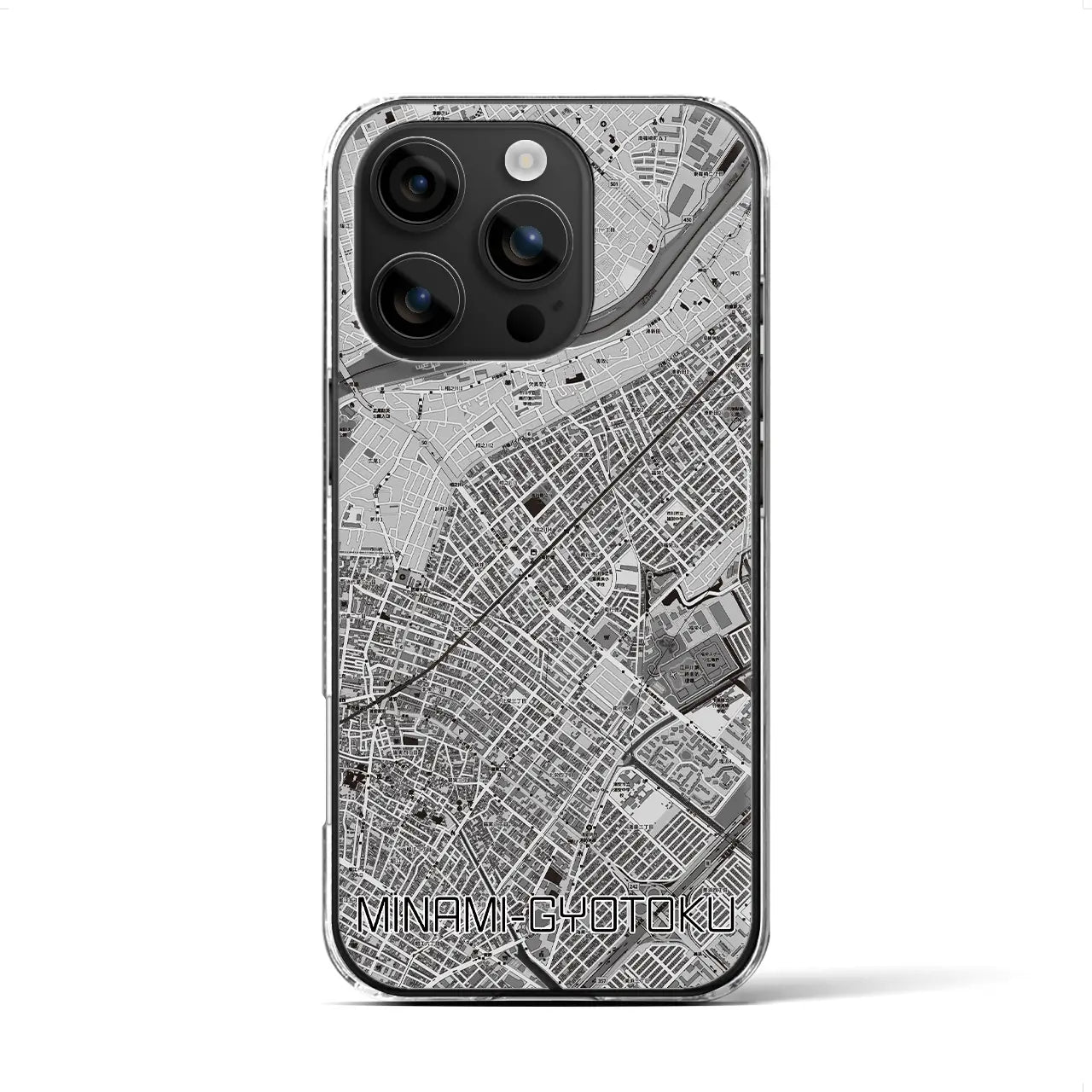 【南行徳(千葉県)】地図柄iPhoneケース(クリアタイプ)