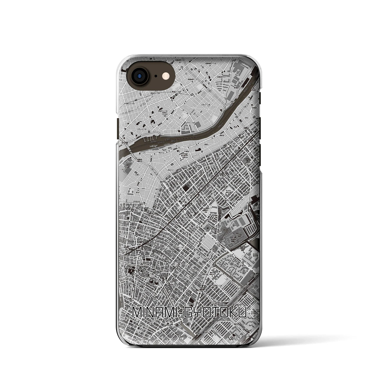 【南行徳(千葉県)】地図柄iPhoneケース(クリアタイプ)