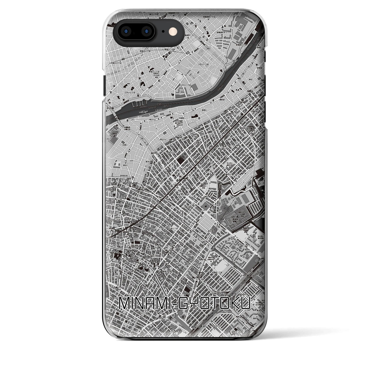 【南行徳(千葉県)】地図柄iPhoneケース(クリアタイプ)