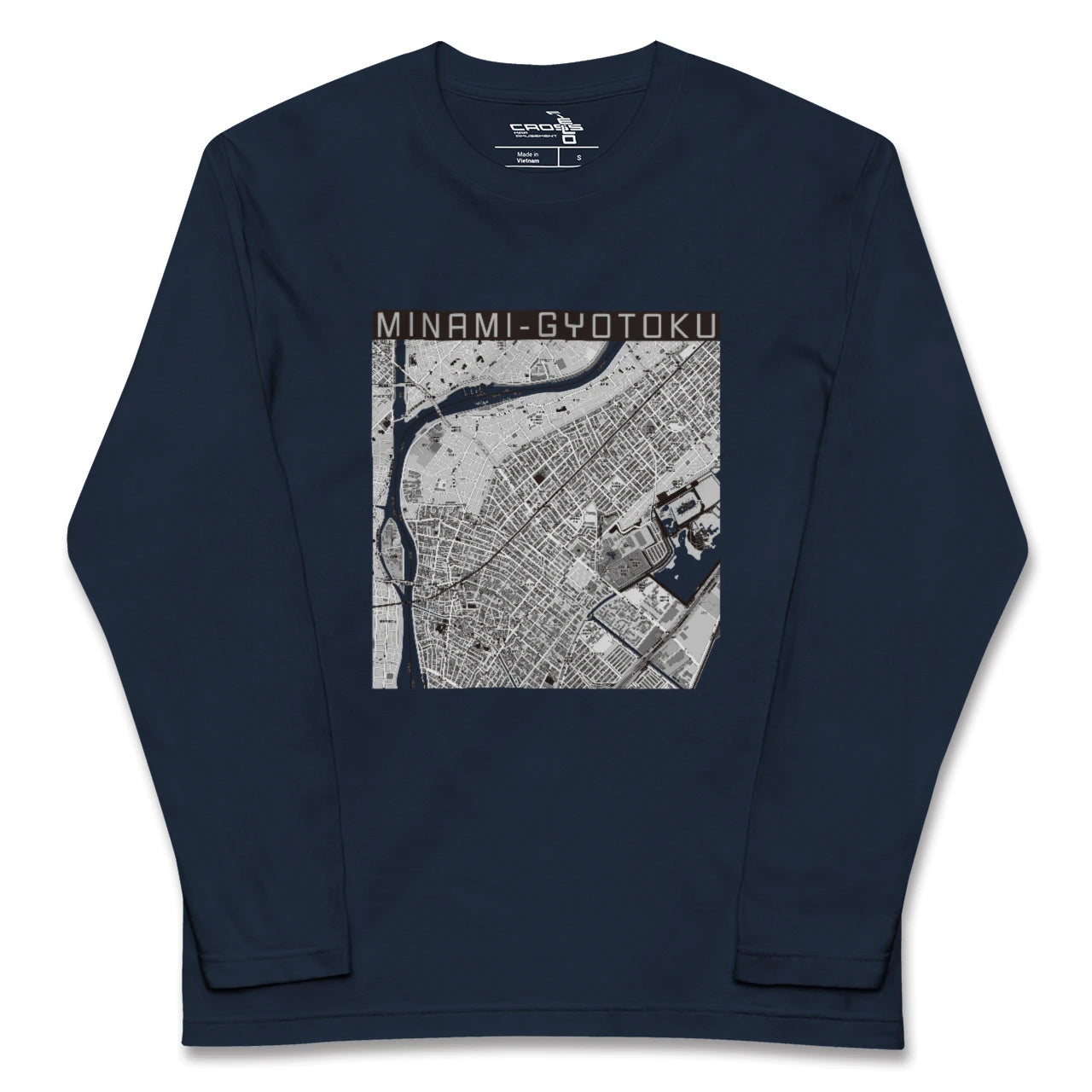 【南行徳(千葉県)】地図柄ロングスリーブTシャツ