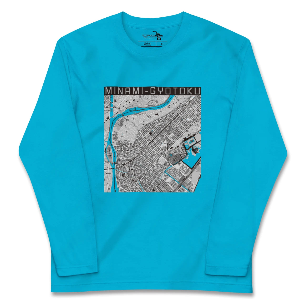 【南行徳(千葉県)】地図柄ロングスリーブTシャツ