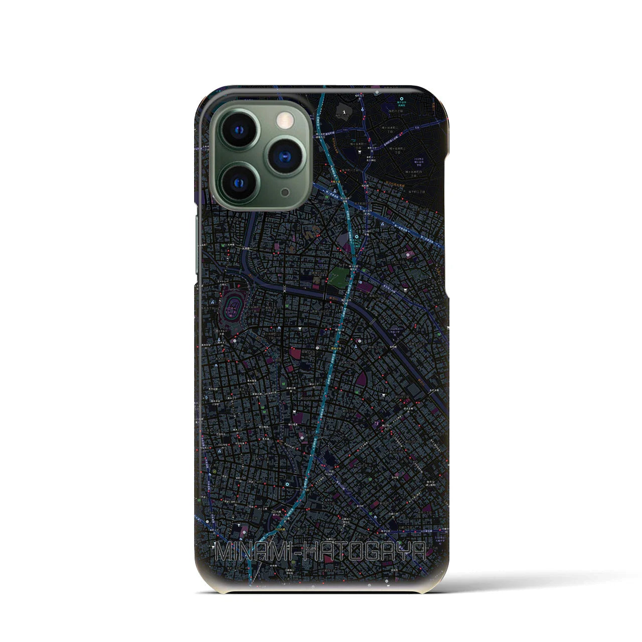 【南鳩ヶ谷(埼玉県)】地図柄iPhoneケース(バックカバータイプ)