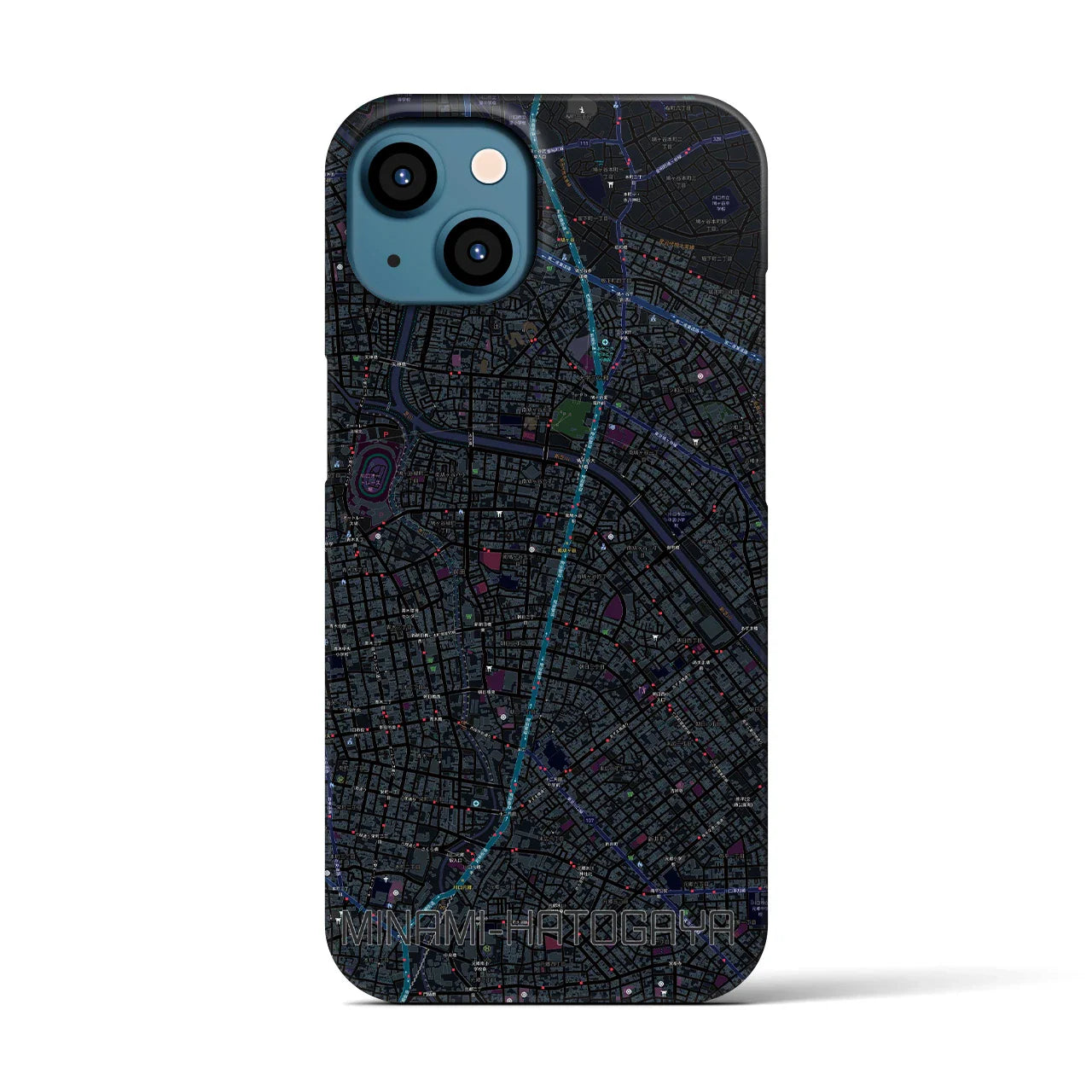 【南鳩ヶ谷(埼玉県)】地図柄iPhoneケース(バックカバータイプ)
