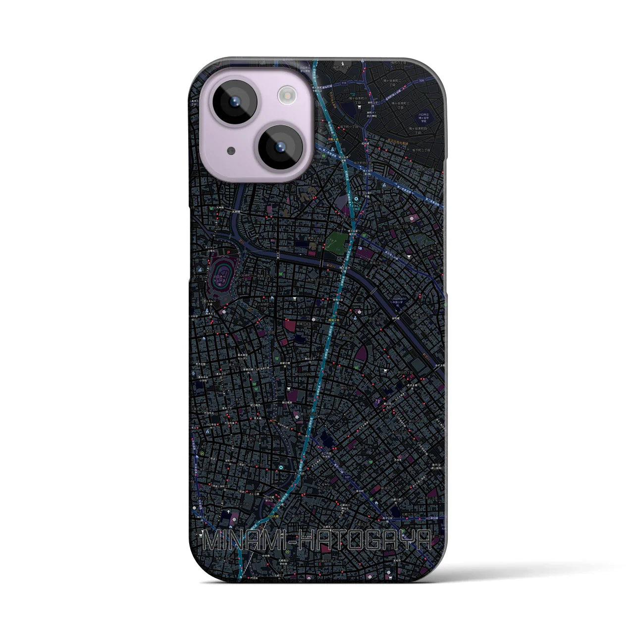 【南鳩ヶ谷(埼玉県)】地図柄iPhoneケース(バックカバータイプ)
