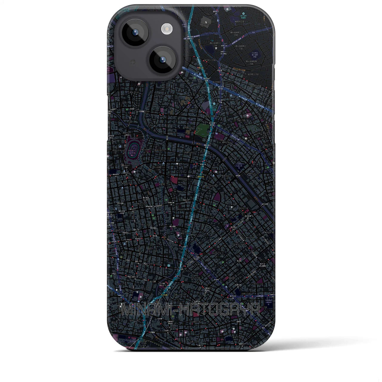 【南鳩ヶ谷(埼玉県)】地図柄iPhoneケース(バックカバータイプ)