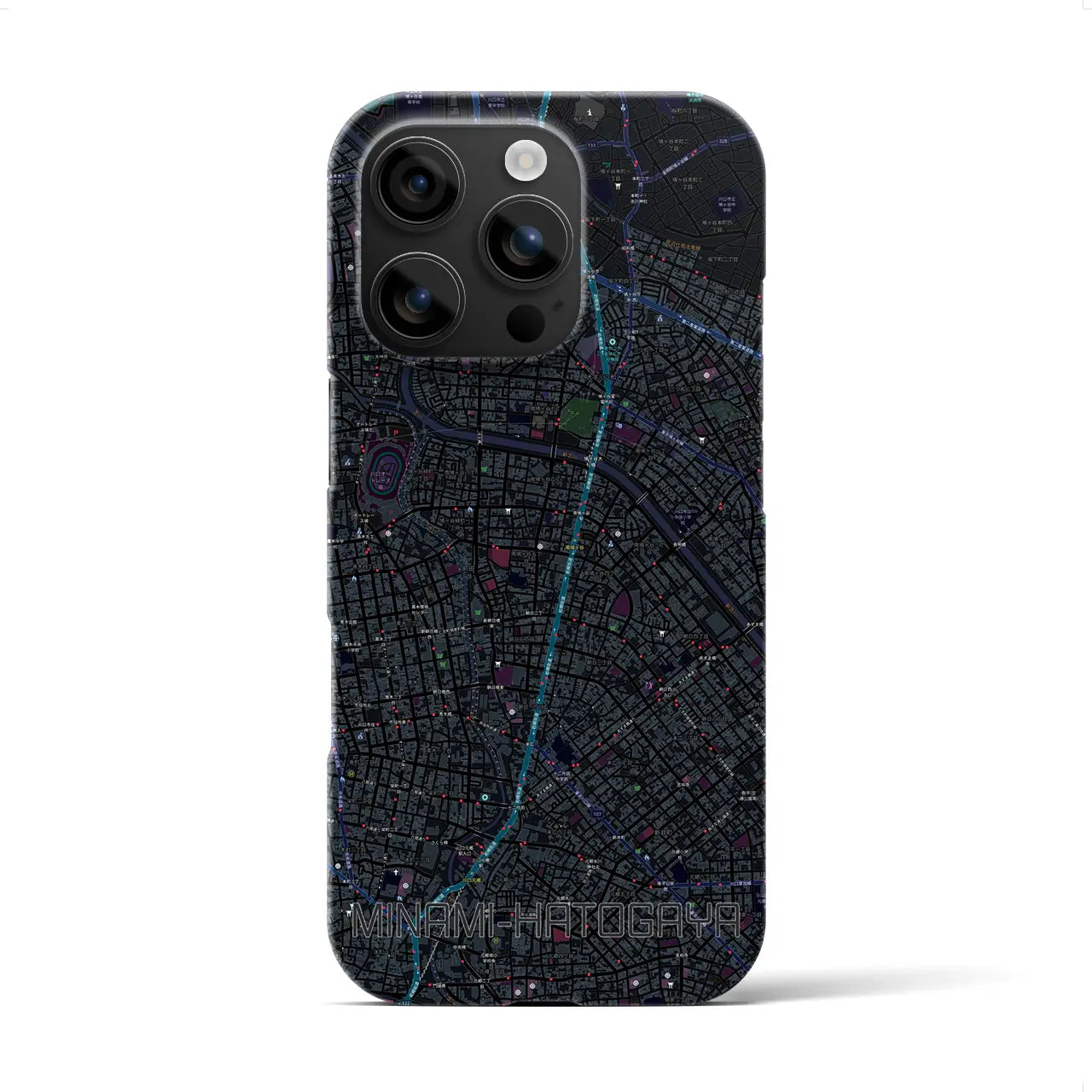 【南鳩ヶ谷(埼玉県)】地図柄iPhoneケース(バックカバータイプ)