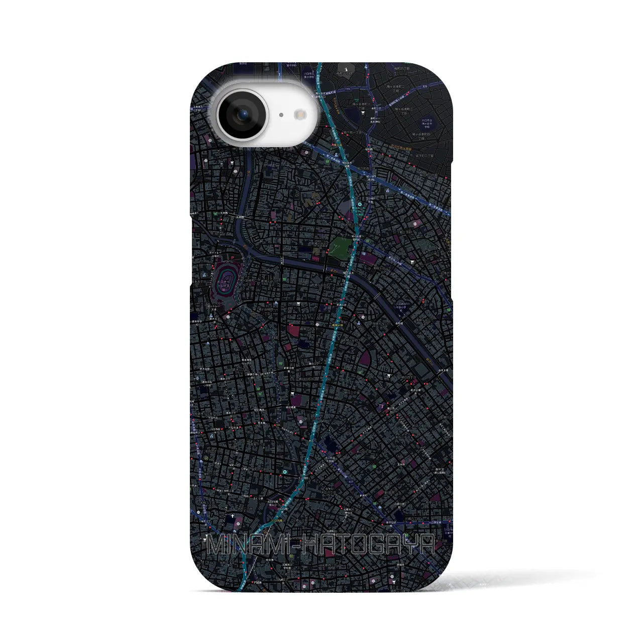 【南鳩ヶ谷(埼玉県)】地図柄iPhoneケース(バックカバータイプ)