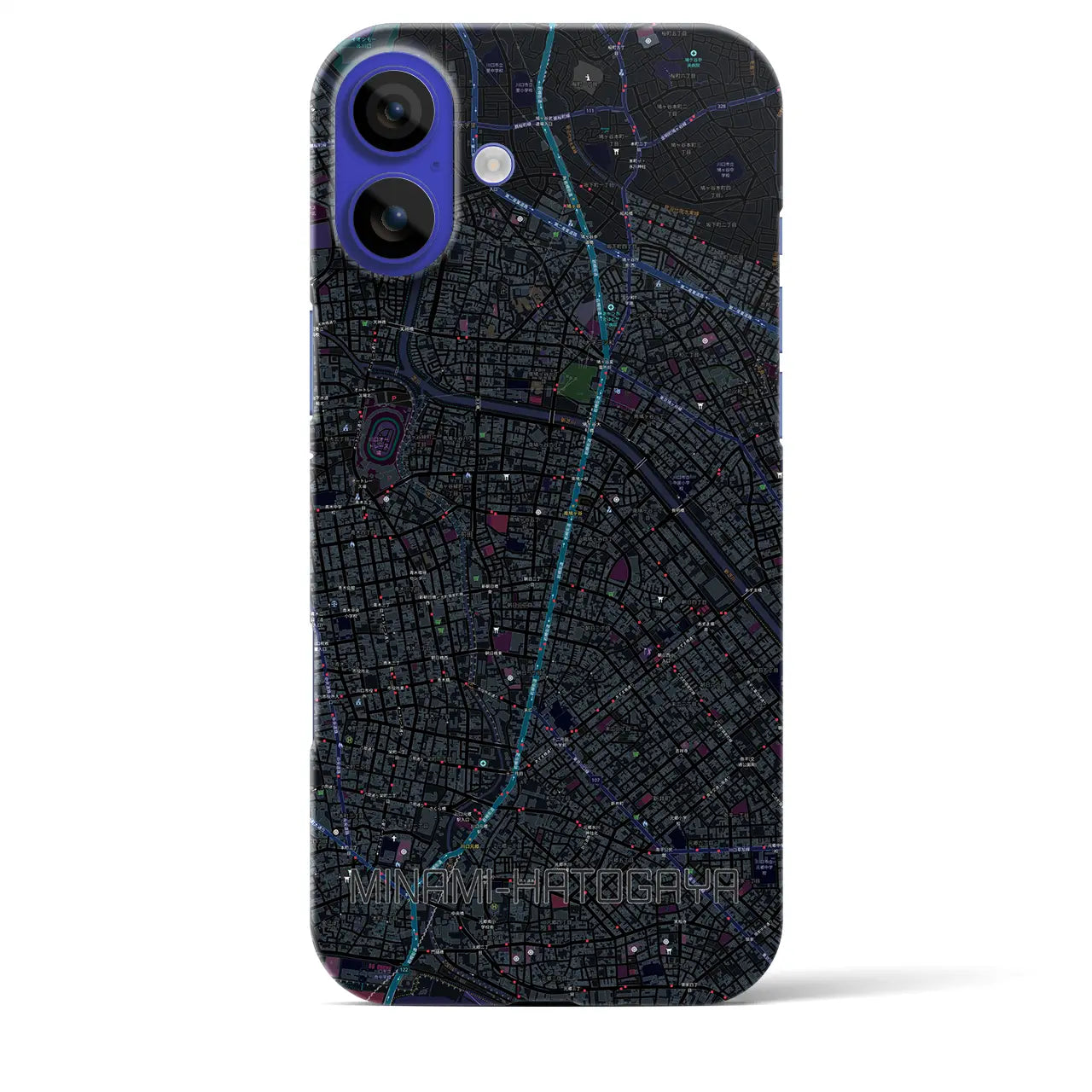 【南鳩ヶ谷(埼玉県)】地図柄iPhoneケース(バックカバータイプ)