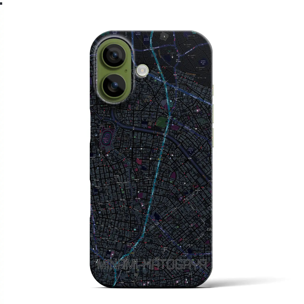 【南鳩ヶ谷(埼玉県)】地図柄iPhoneケース(バックカバータイプ)