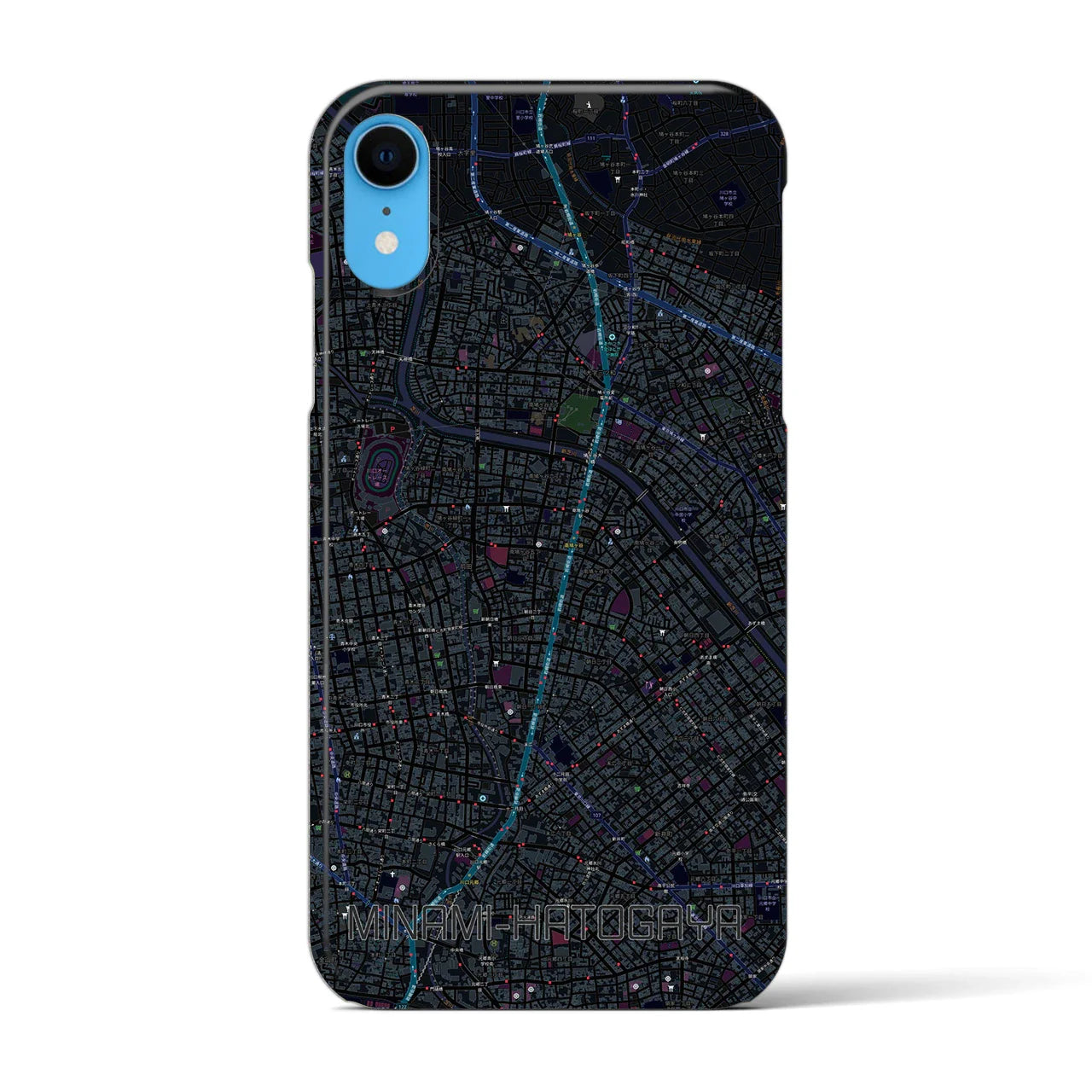 【南鳩ヶ谷(埼玉県)】地図柄iPhoneケース(バックカバータイプ)