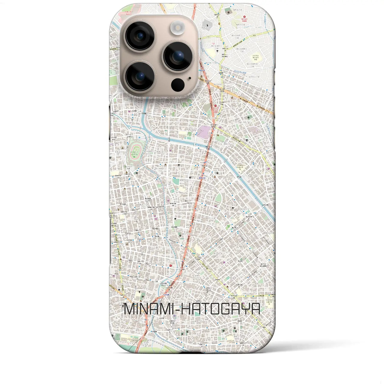 【南鳩ヶ谷(埼玉県)】地図柄iPhoneケース(バックカバータイプ)