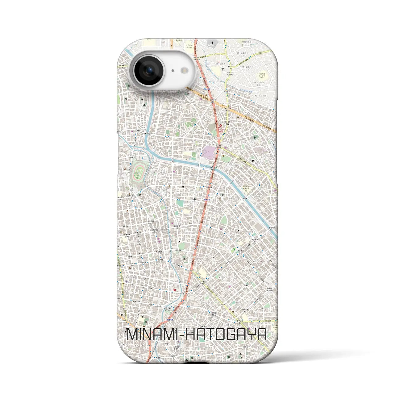 【南鳩ヶ谷(埼玉県)】地図柄iPhoneケース(バックカバータイプ)