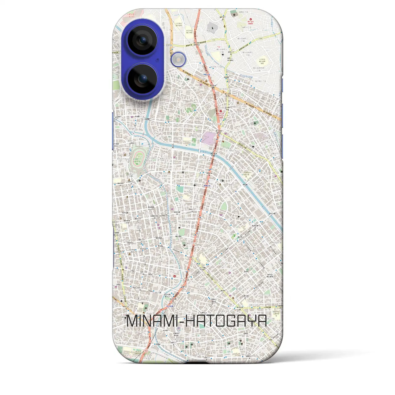 【南鳩ヶ谷(埼玉県)】地図柄iPhoneケース(バックカバータイプ)ナチュラル・iPhone 16 Pro Max 用