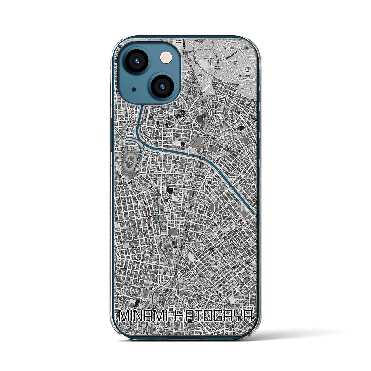 【南鳩ヶ谷(埼玉県)】地図柄iPhoneケース(クリアタイプ)