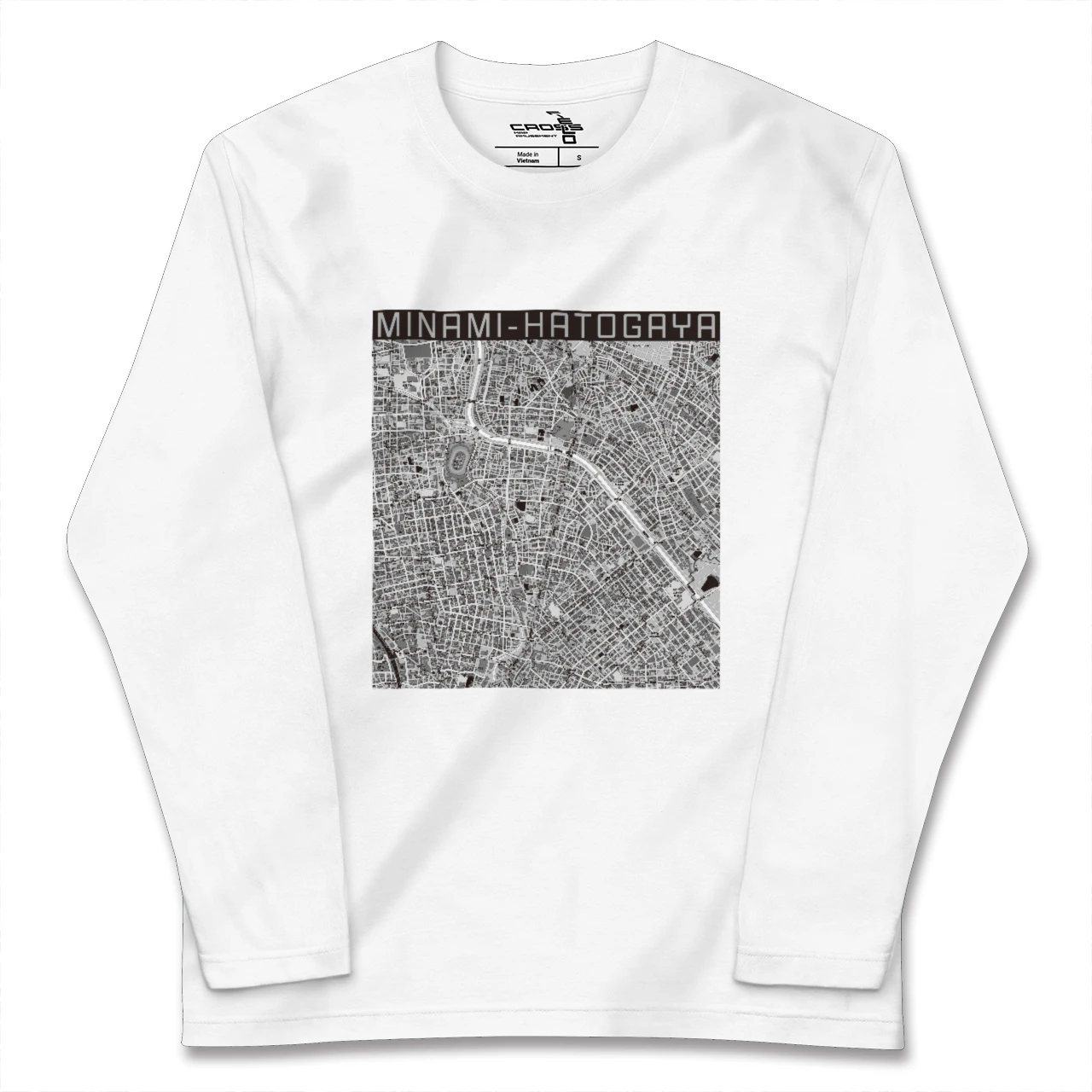 【南鳩ヶ谷(埼玉県)】地図柄ロングスリーブTシャツ