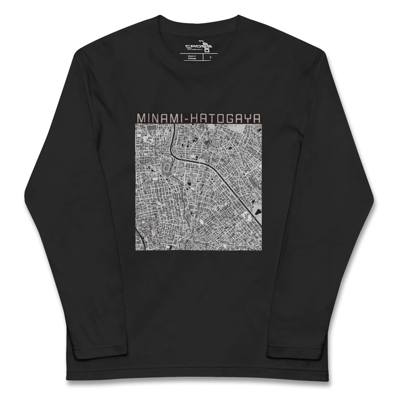 【南鳩ヶ谷(埼玉県)】地図柄ロングスリーブTシャツ