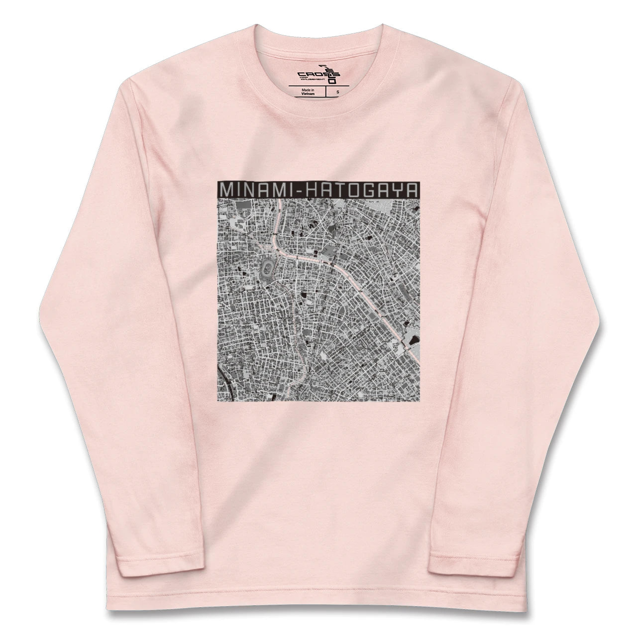 【南鳩ヶ谷(埼玉県)】地図柄ロングスリーブTシャツ