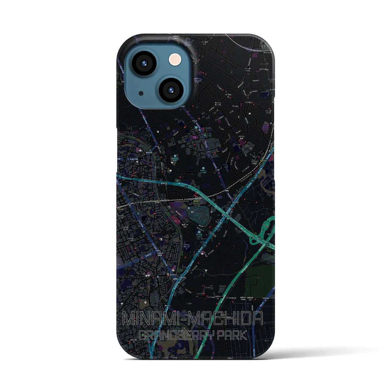 【南町田グランベリーパーク(東京都)】地図柄iPhoneケース(バックカバータイプ)