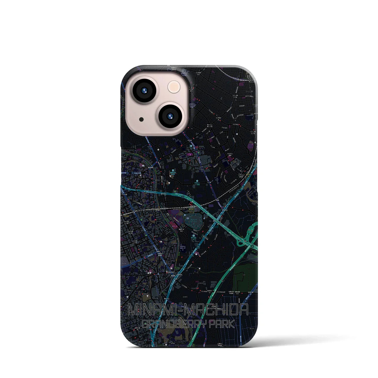 【南町田グランベリーパーク(東京都)】地図柄iPhoneケース(バックカバータイプ)