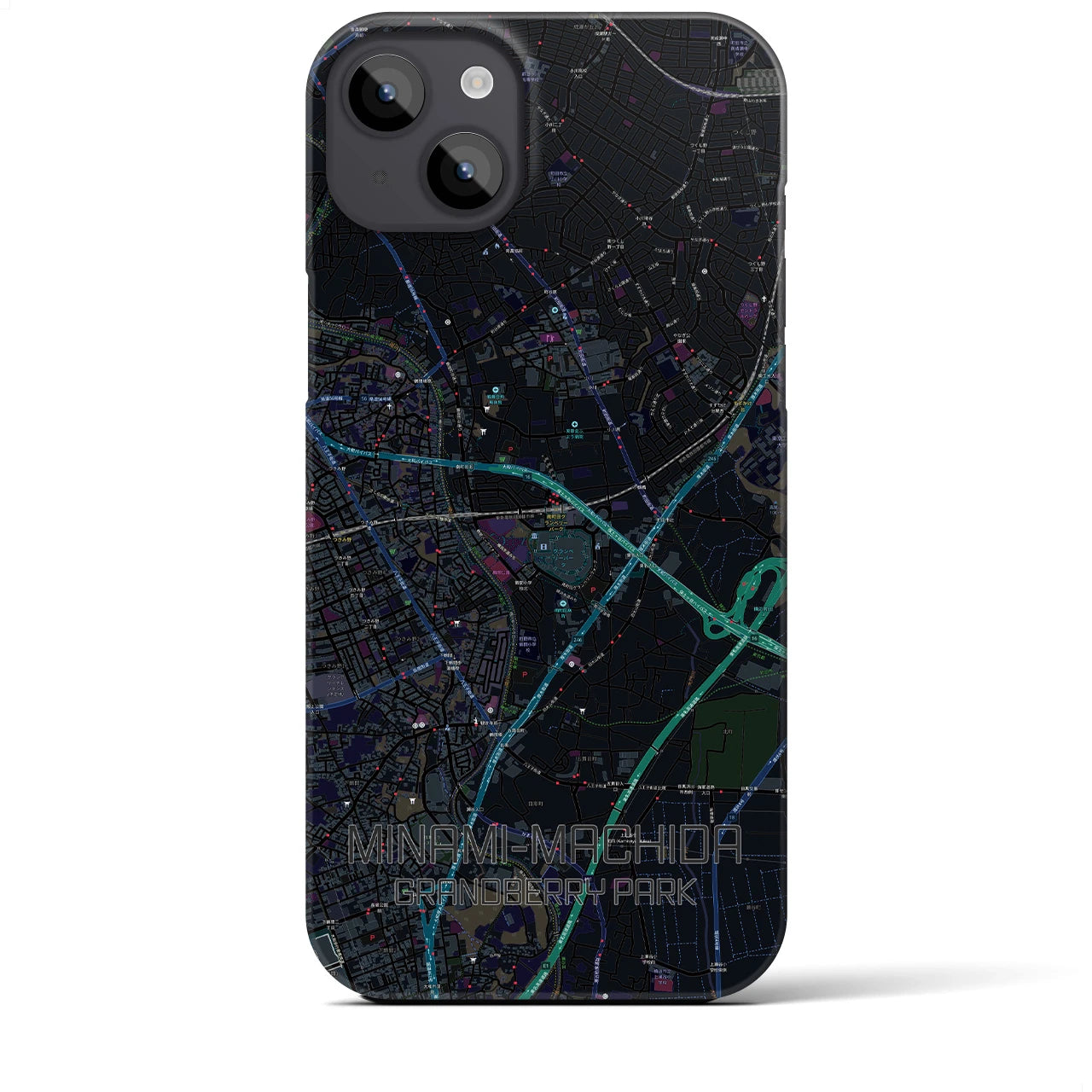【南町田グランベリーパーク(東京都)】地図柄iPhoneケース(バックカバータイプ)