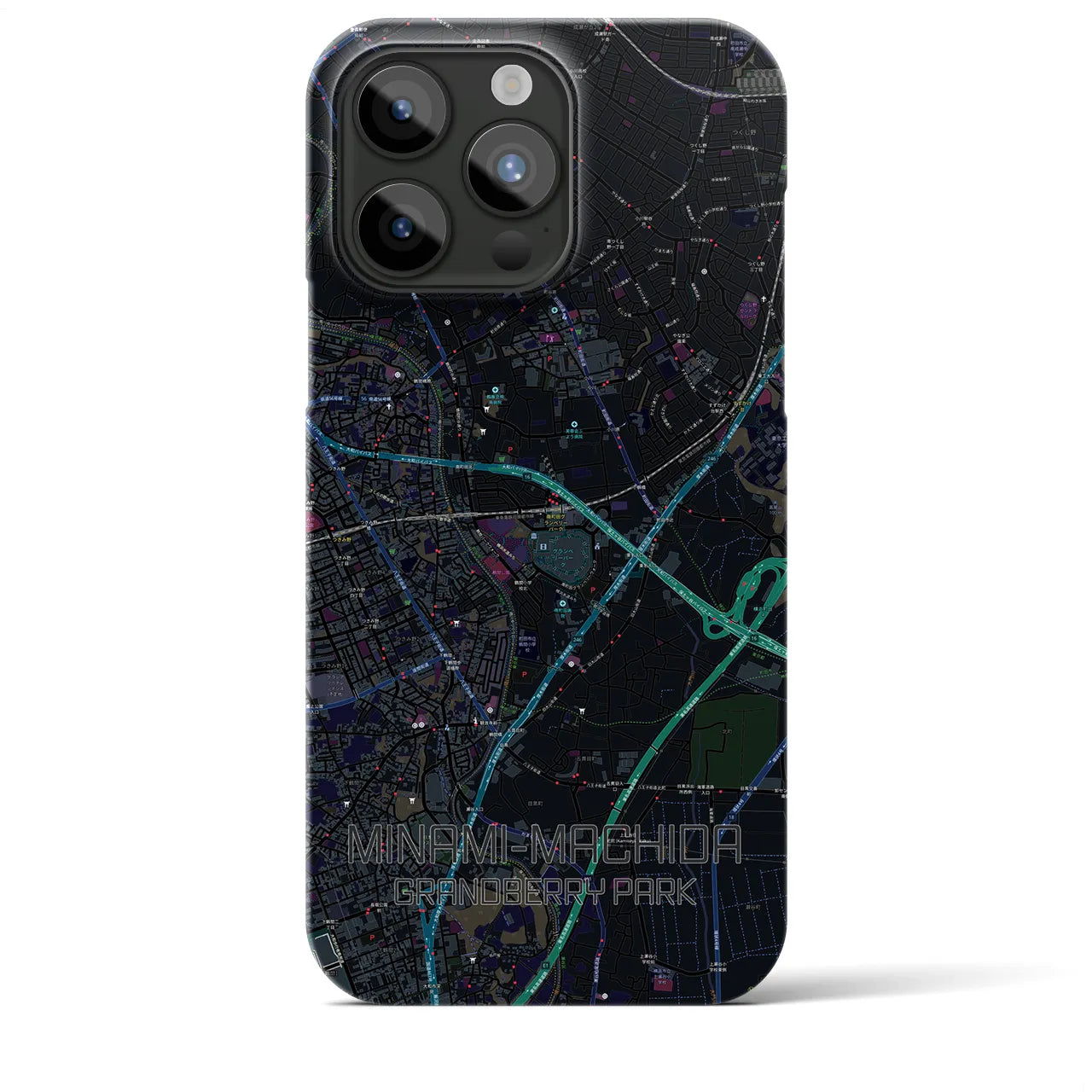 【南町田グランベリーパーク(東京都)】地図柄iPhoneケース(バックカバータイプ)