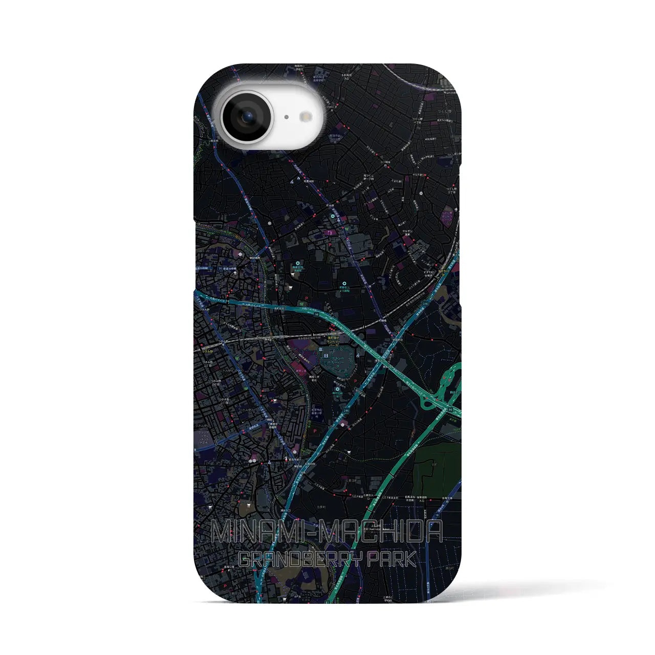 【南町田グランベリーパーク(東京都)】地図柄iPhoneケース(バックカバータイプ)