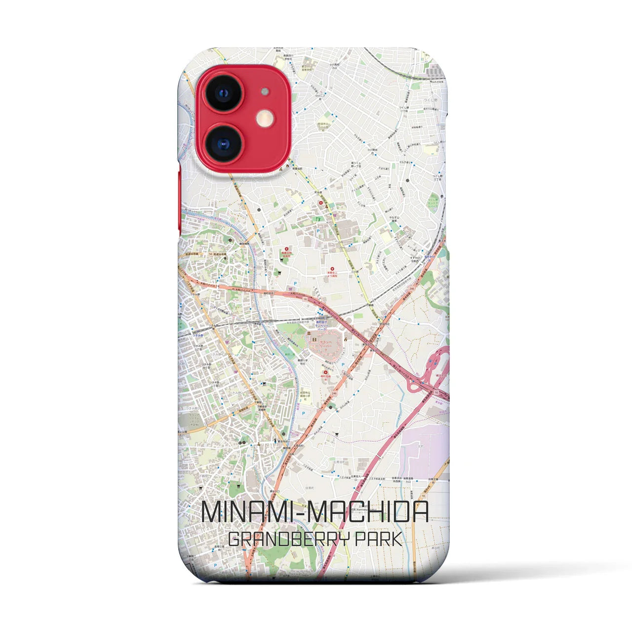 【南町田グランベリーパーク(東京都)】地図柄iPhoneケース(バックカバータイプ)