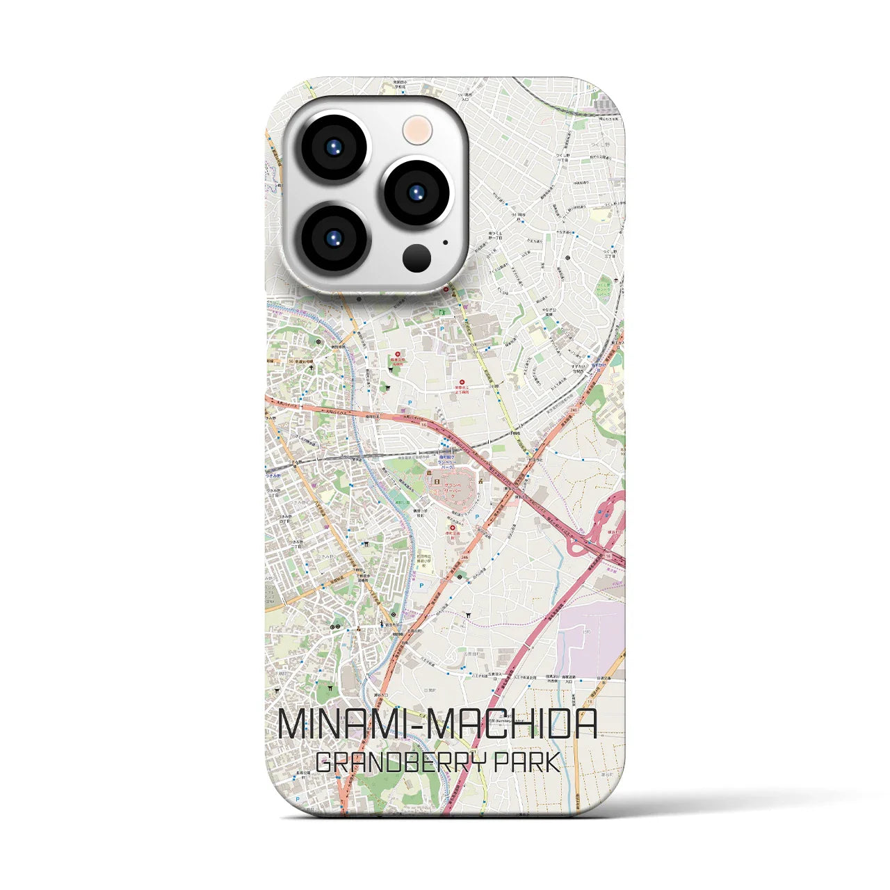 【南町田グランベリーパーク(東京都)】地図柄iPhoneケース(バックカバータイプ)
