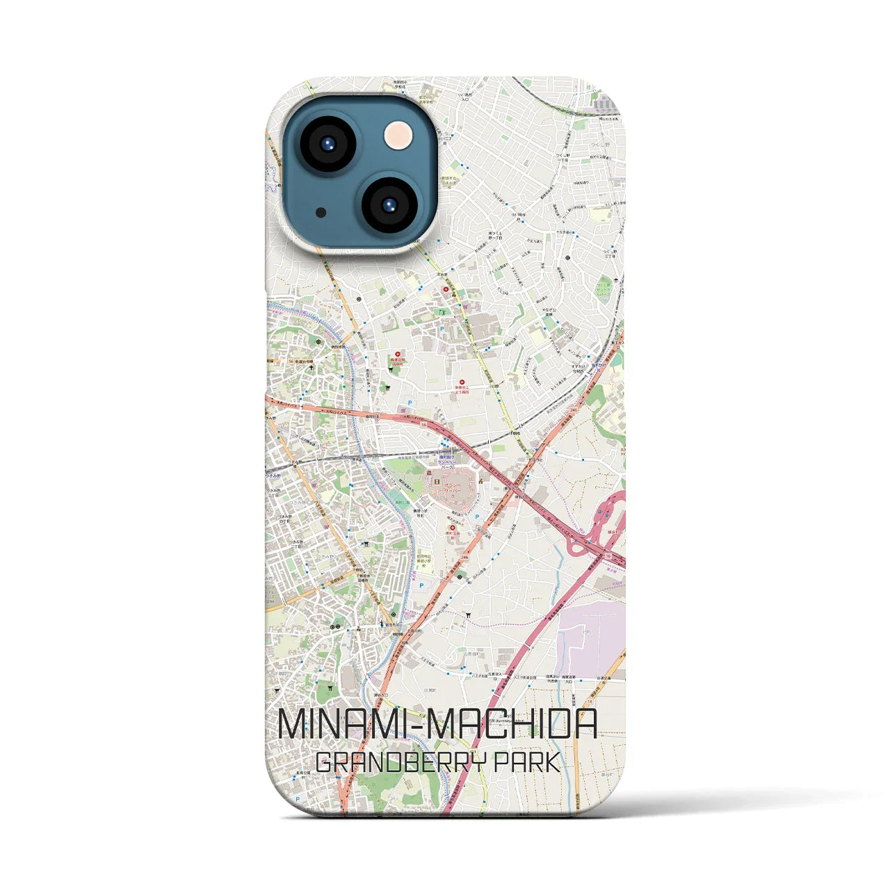 【南町田グランベリーパーク(東京都)】地図柄iPhoneケース(バックカバータイプ)