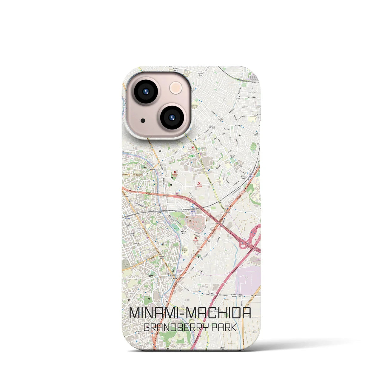 【南町田グランベリーパーク(東京都)】地図柄iPhoneケース(バックカバータイプ)
