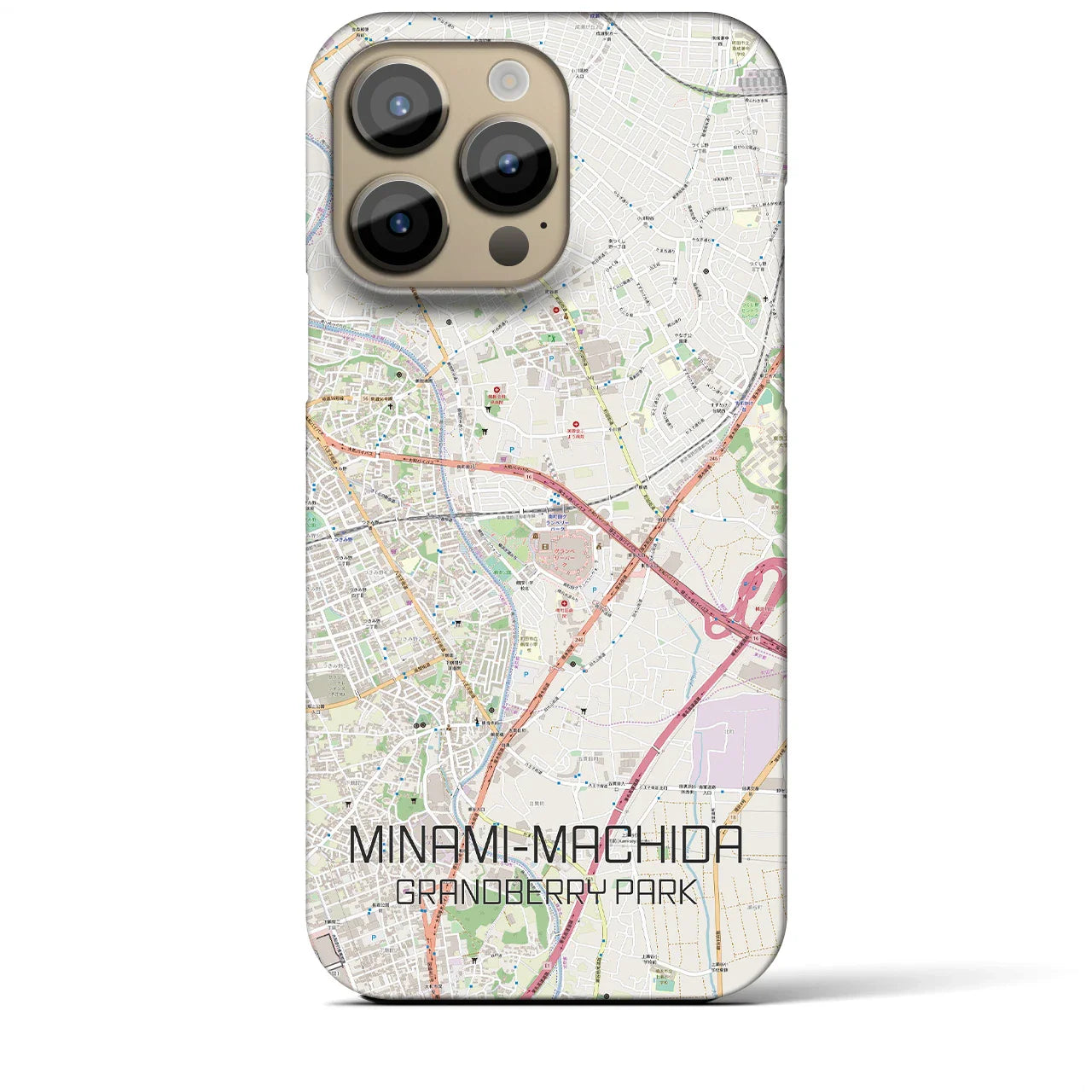 【南町田グランベリーパーク(東京都)】地図柄iPhoneケース(バックカバータイプ)